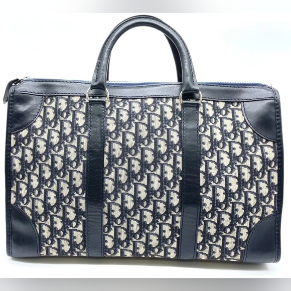 Auth Dior Trotter Montiagne Navy Boston Bag And Wallet Bundle - Picture 1 of 15